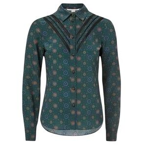 Veronica Beard Rowena‎ Long Sleeve Silk Button Up Blouse Size 8